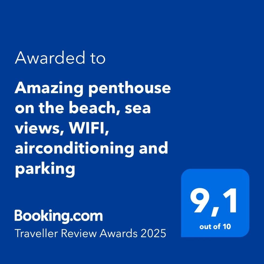 Amazing Penthouse On The Beach, Sea Views, Wifi, Airconditioning And Parking Torrevieja Kültér fotó